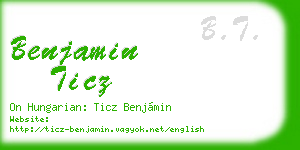 benjamin ticz business card